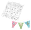 Katy Sue Silicone Mould - Bunting Alphabet